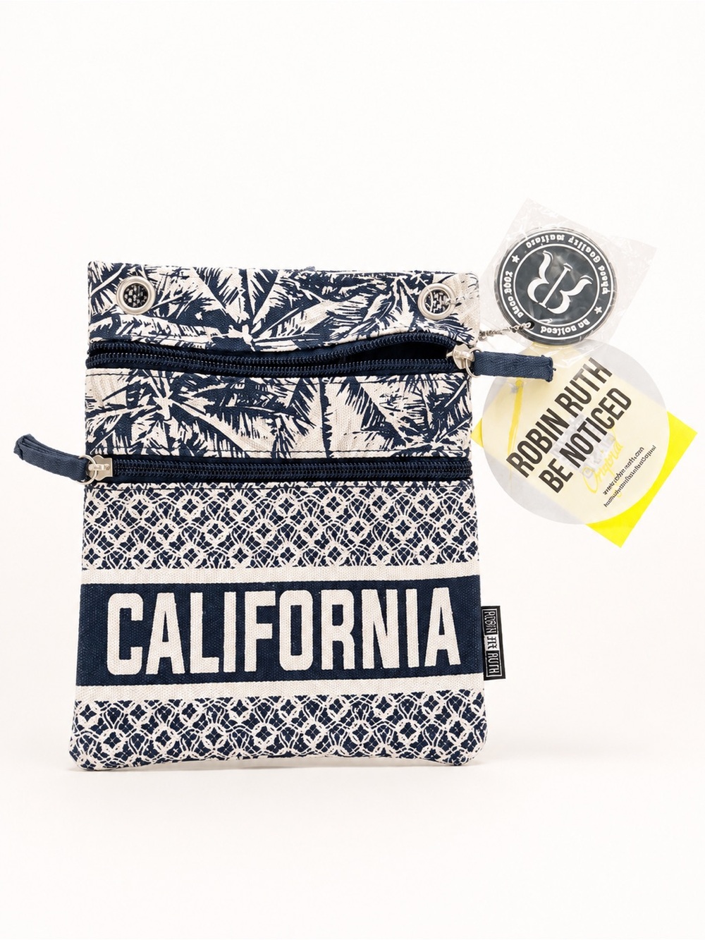 Robin Ruth California Palm Tree Pouch Bag NWT 6x8